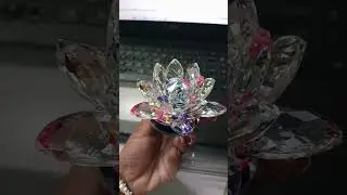Crystal (Glass) Lotus #prosperity #chakrabalancing #positiveenergy #goodluck #giftitem #crystalshop