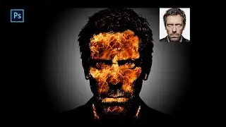 Photoshop Tutorial Fire Effect - Fire Face Logo