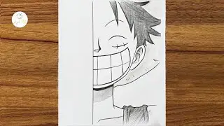 How to draw Monkey D. Luffy || Easy anime drawing step by step || Easy drawing ideas for beginners