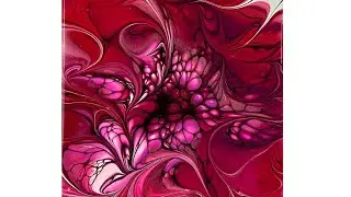 (1198) Modified Bloom Technique, Acrylic Paint Pouring, Fluid Art