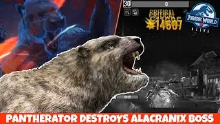 PANTHERATOR | FIRST RAID STRAT | 3-TURN WIN  AGAINST ALACRANIX | Jurassic World Alive 3.2