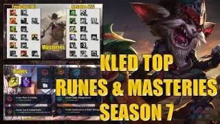 Kled Top Runes and Masteries 7.5 season 7 League of legends