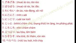 Từ tượng thanh ,tượng hình trong Tiếng Nhật- Dung Vlog