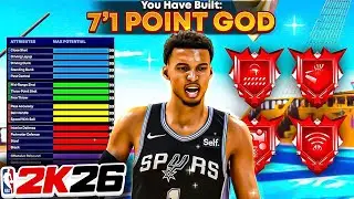 7'1 DEMIGOD CENTER Build with DEEP BOMBER TAKEOVER (NO WEAKNESSES) NBA 2K26  🔥