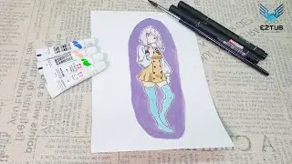 Drawing anime characters Mikatan Narugino innocently looks ahead | Basic Watercolor