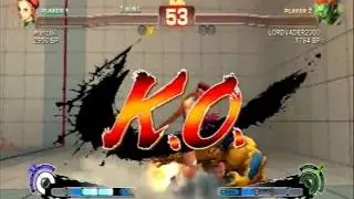 Super Street Fighter 4 - LORDVADER2000 (Blanka) vs. manzaki (Cammy) (PSN BATTLES)