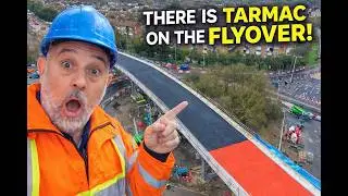 BIG Progress at Gallows Corner! First Tarmac Laid on the Flyover 🚧
