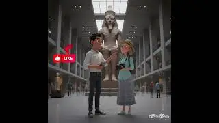 A Tourist Talking with a Guide at the Grand Egyptian Museum 🏛️🇪🇬