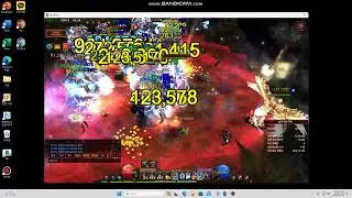 MU Online-韓國服-藍區-S19-1-3-白法-1590等-單打1輔助-托島-普通怪(怪物血量100%)(四代翼+五轉卡片+99%裝備)