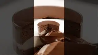 🍫 Molten Chocolate Mousse Glass Dessert ASMR &ndash; Mirror Glaze, Sugar Crack & Creamy Core | Satisfying