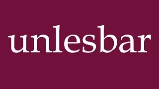 How to Pronounce ''unlesbar'' (unreadable) Correctly in German