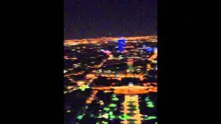Eiffel Tower at night - top level panorama