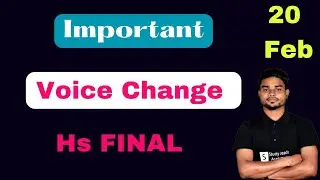 Important Voice change for Hs 2nd year 2024/ English grammar for Hs