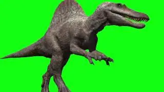 Jurassic Park III Spinosaur green screen animation (Spino green screen dinosaurs 3D Studio max)