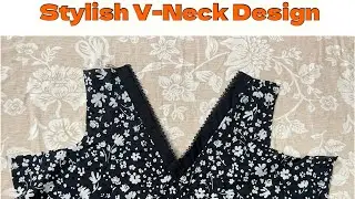 Stylish V-Neck Design Cutting & Stitching | Unique Neck Design