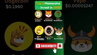 🚀Top 6 Meme Coins That Can 100x in 2025  Best Crypto Investment for Massive Returns🔥 #memecoins