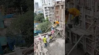 Column casting work 🏗️👷#civilengeering #constructionbusiness #civilserv #building