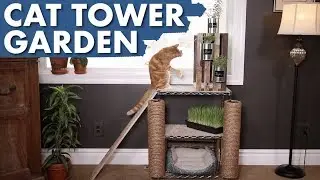 DIY Cat Tower Garden 🌿🐈💚 // Garden Answer
