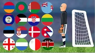 BEAT THE KEEPER - Marble Race Soccer Tournament | Round Of 16 To Final | 15 Countries Elimination