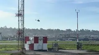 Robinson R66 Helicopter N40047 departure from Torrance Airport 