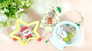 How To Make A Glittery Transparent Shaker Ornament Tutorial/ Easy Christmas Decoration DIY