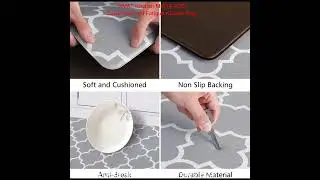 KMAT Kitchen Mat [2 PCS] Cushioned Anti-Fatigue Kitchen Rug, Waterproof Non-Slip Kitchen Mats