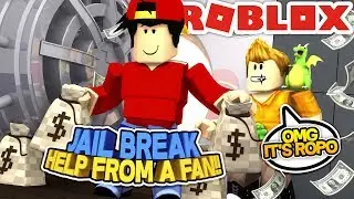 ROBLOX Adventure - JAIL BREAK - A FAN HELPS ROPO ROB THE BANK!!