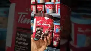TIM HORTONS ICE CREAM| DOUBLE CHOCOLATE DONUT with FUDGE DONUT PIECES #grocerystorefinds #shorts