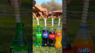 &ldquo;Comparing explosions: Mentos vs. Coke and Pepsi!&rdquo; 🔥 #experiment #cokevsmentos