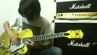 Rocking with a Gretsch Brian Setzer Hot Rod Model G6120SHLTV Lime Gold