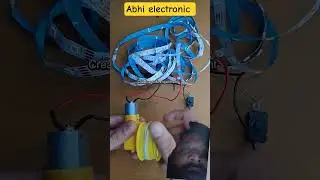 LED light power gear motor #diy #experiment #electrician #dcmotorproject #tech
