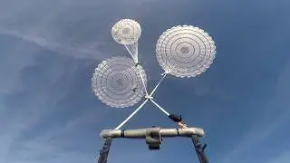 First test of 3-cluster main parachutes