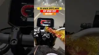 Tvs apache top speed test 👍 #youtubeshorts #automobile #200kviews #bike #tvsapache #tranding #viral