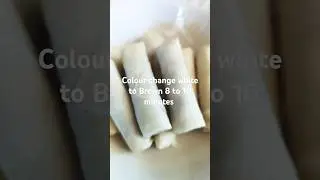 Using air fryer to cook Mini Spring roll crunchy healthy to eat no oil yummy 😁