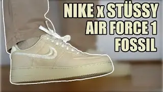 STUSSY NIKE AIR FORCE 1 FOSSIL REVIEW & ON FEET + SIZING & RESELL PREDICTIONS