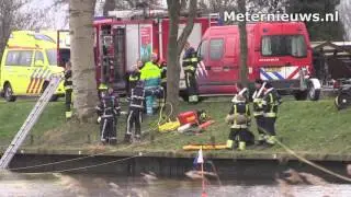 Grote zoekactie in water naar drenkeling in Westergeest