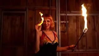 Lucy Howarth from The Cequin Circus : Fire Artist based in the UK