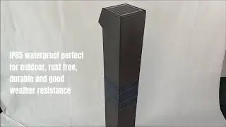 [English]New 15W 1200 lumen solar garden bollard light manufacturer, big power solar light outdoor