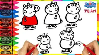 Peppa pig friends drawing ( george pig, suzy sheep, danny dog, pedro pony) | PEPPA PIG