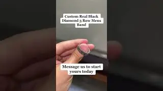 Custom Real Black Diamond 3 Row Men's Band by Ijaz Jewelers
