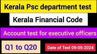 Previous Questions Kerala Financial code - 2024