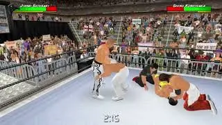 Wrestling Empire Hayabusa,Hakushi vs Hiroshi Hase,Shiro Koshinaka