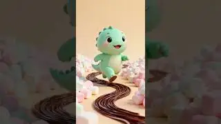 Baby Dino Exploring a Sweet World 🍬
