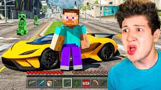 Entr&eacute; al MUNDO de MINECRAFT en GTA 5! 🚔⛏️ (Mods)