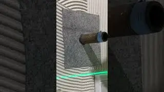Shower tile pipe seal installation #asmr #diy #tiling #obftile #construction