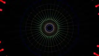 VJ LOOP Neon Radial Pulse | Hypnotic Rainbow Circle VJ Loop 4K (Silent) | NEON CLUB | 1 HOUR