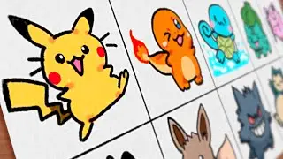 Drawing Chibi Pokemon! Cute Chibi Pikachu Fanart Collection!