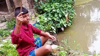 Village laughter far away | hook fishing quiet pocket pond