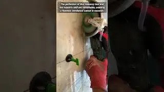 Remarkable Masonry Skill Creating Precise Cuts For Ventilation Systems