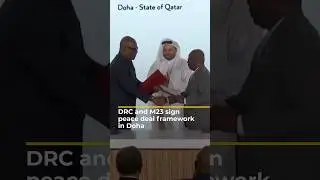DRC and M23 sign peace agreement in Doha | AJ #shorts